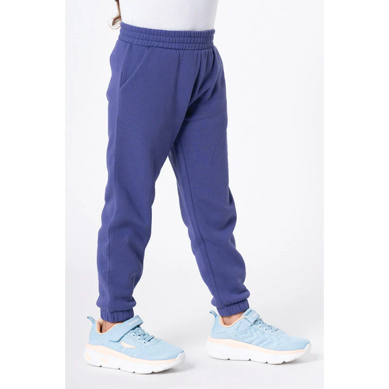 Girl's Purple Solid Jogger - Image 2