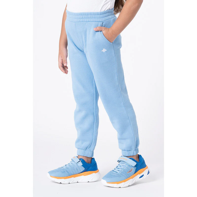 Girl's Slate Blue Solid Jogger - Image 2