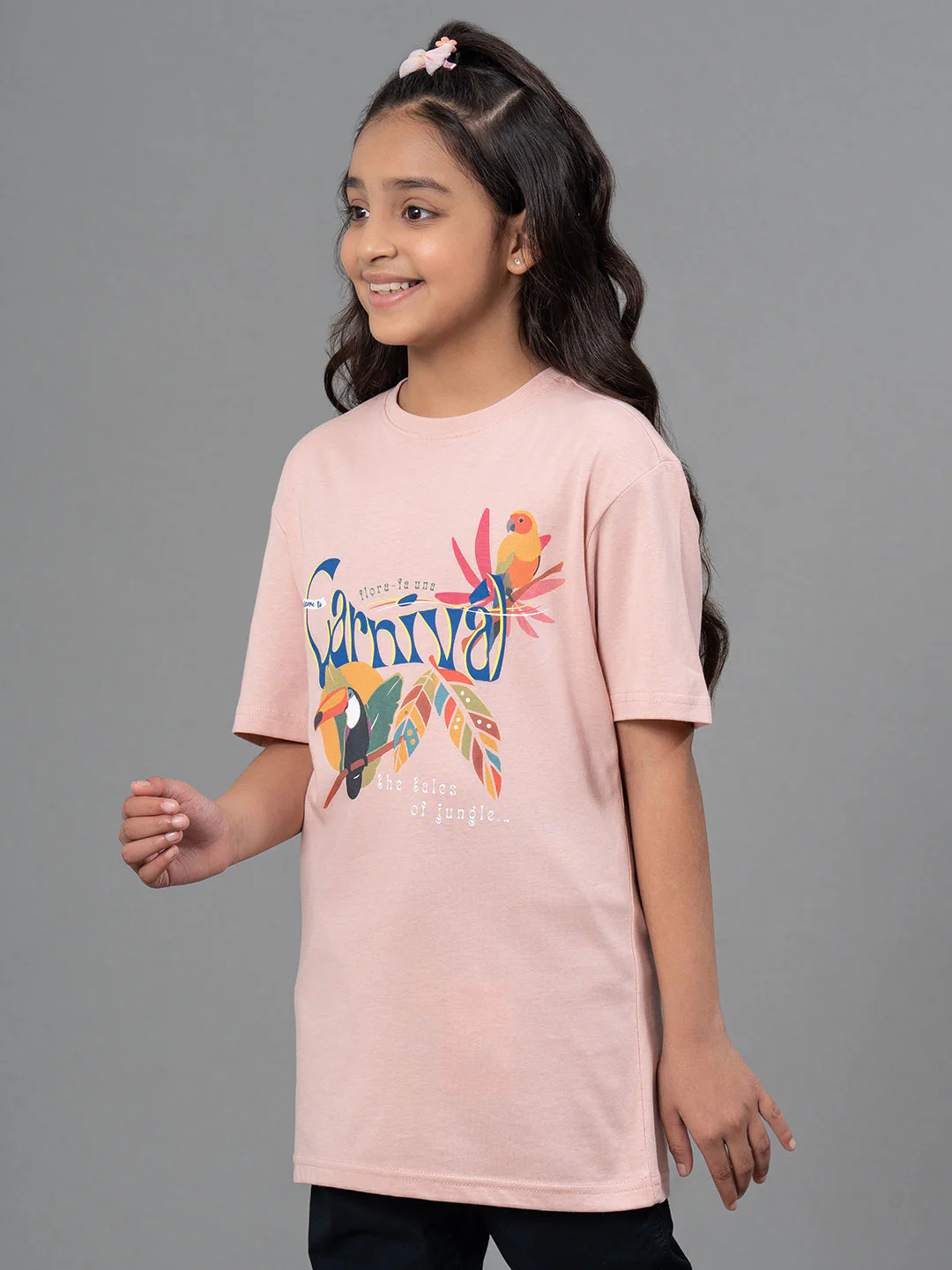 Girl's T-Shirt in Pale Pink Color| Best in Comfort|Cotton - Image 6