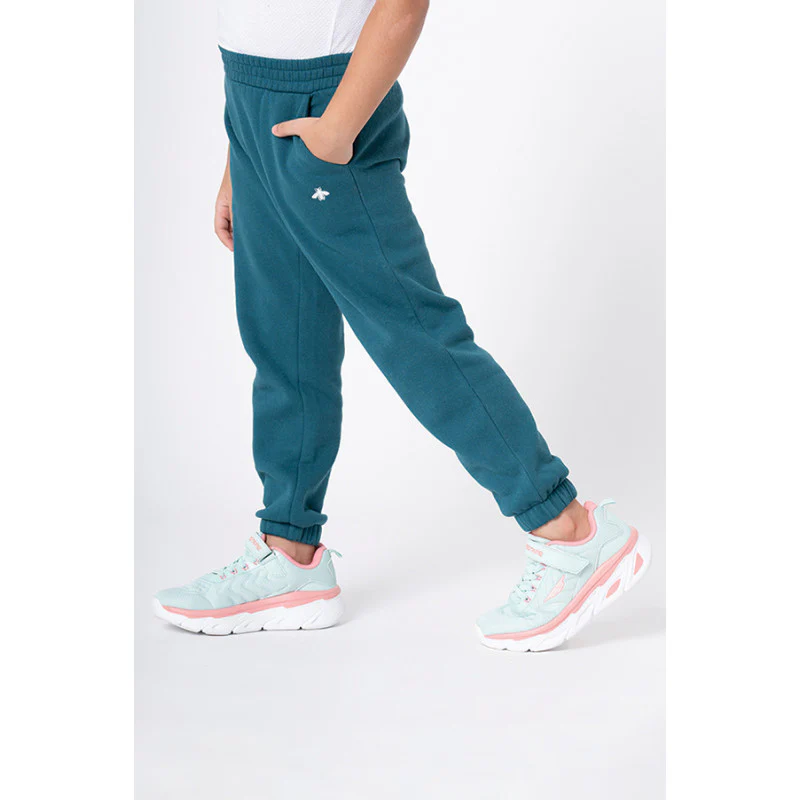 Girl's Turquoise Solid Jogger - Image 2