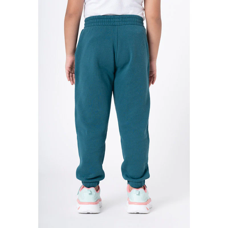 Girl's Turquoise Solid Jogger - Image 3
