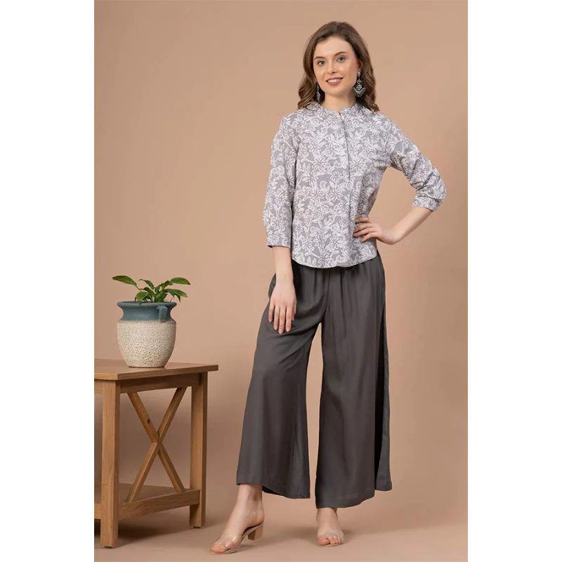 Grey Color Blouse Top for Women - Image 5