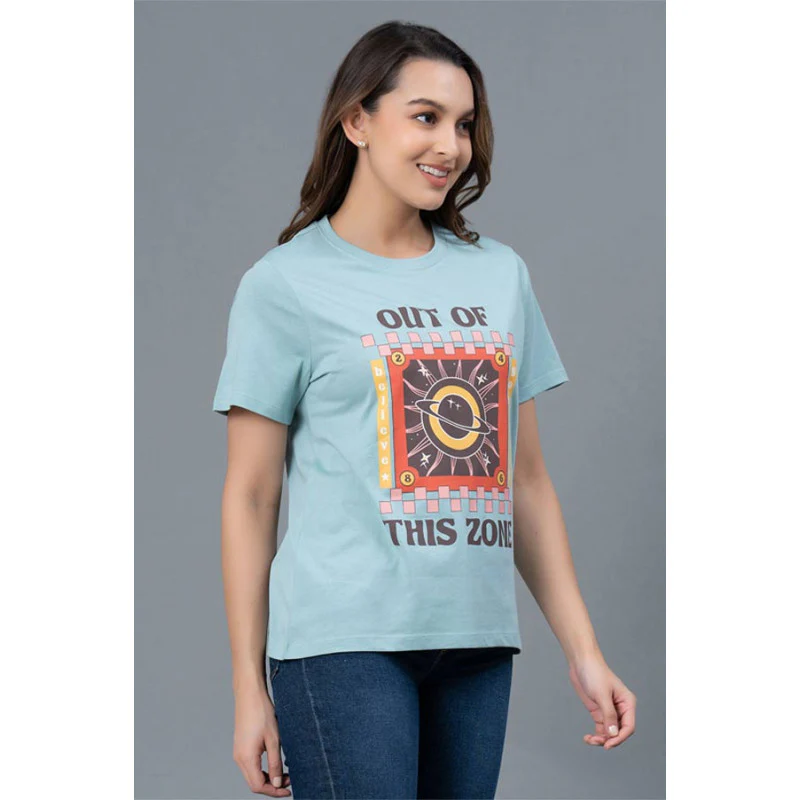 Half Sleeves Cotton T-Shirt for Women - Image 2