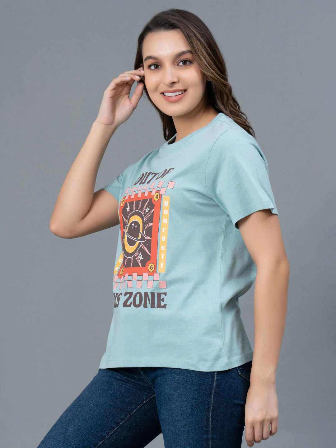 Half Sleeves Cotton T-Shirt for Women - Image 6