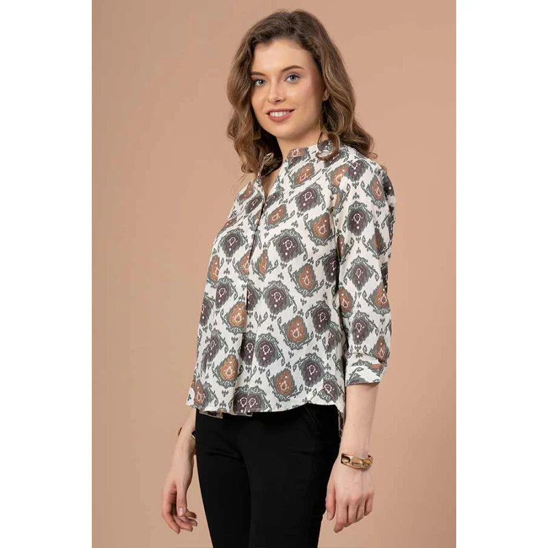Ivory Blouse Top  for Women - Image 2