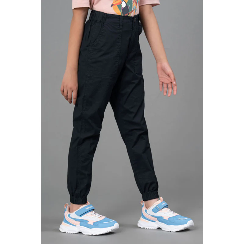 Joggers for Girls in Black Color| Best in Comfort| Cotton| Regular Fit| Front Side Pockets - Image 2