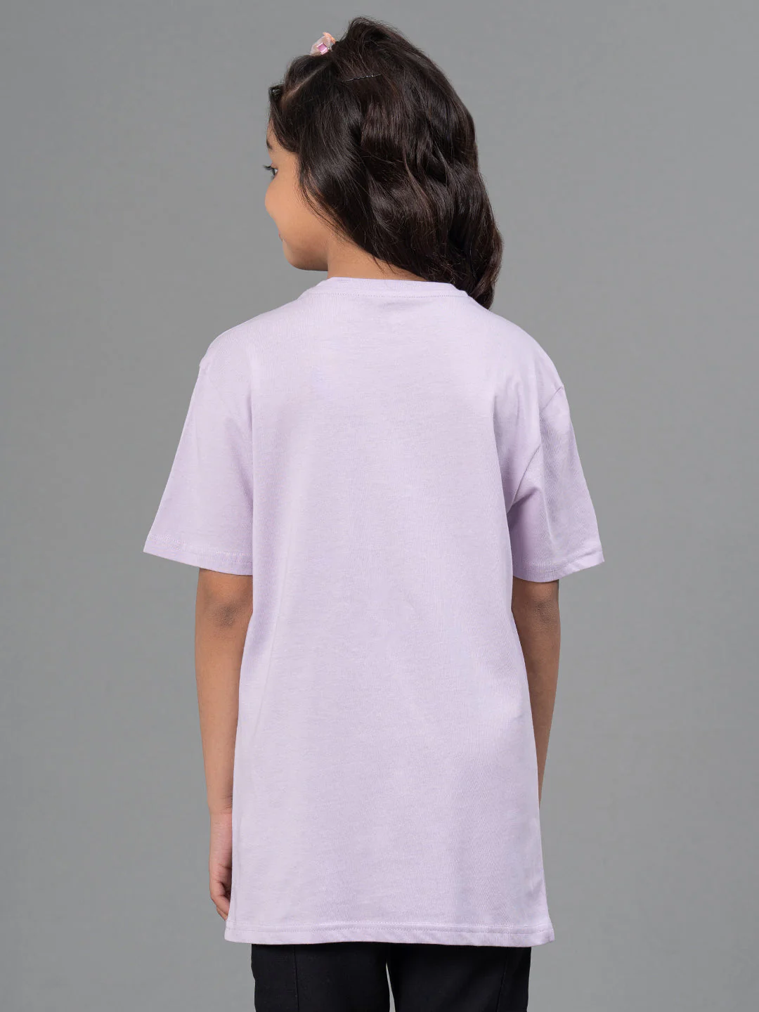Lavender Color Girl's T-Shirt |Best in Comfort|Casual Fit| Cotton - Image 3