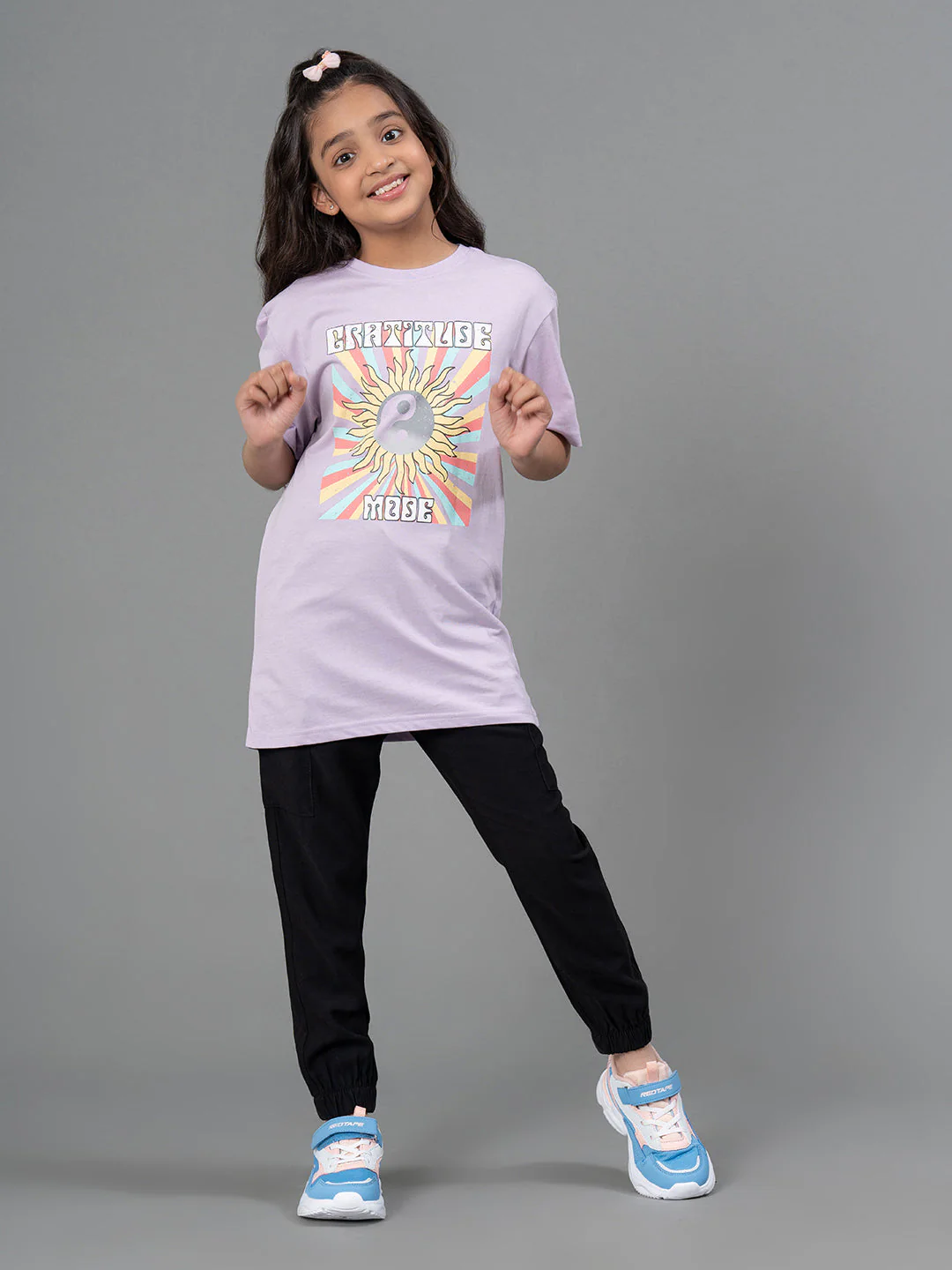 Lavender Color Girl's T-Shirt |Best in Comfort|Casual Fit| Cotton - Image 5