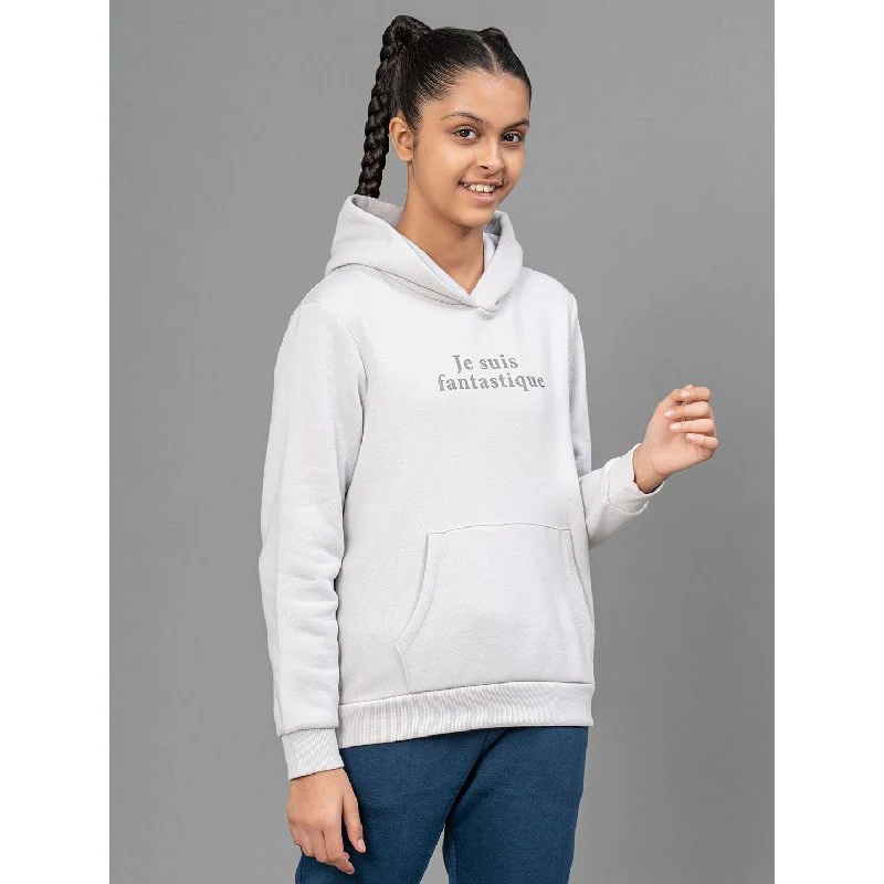 Light Grey Hoodie for Girls - Image 2