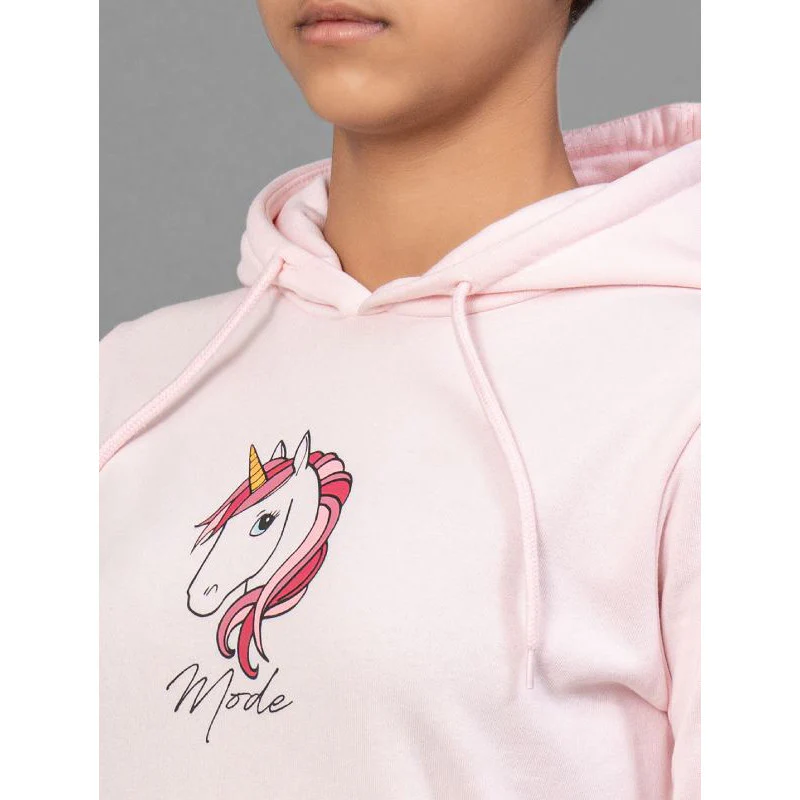 Light Pink Hoodie for Girls - Image 4