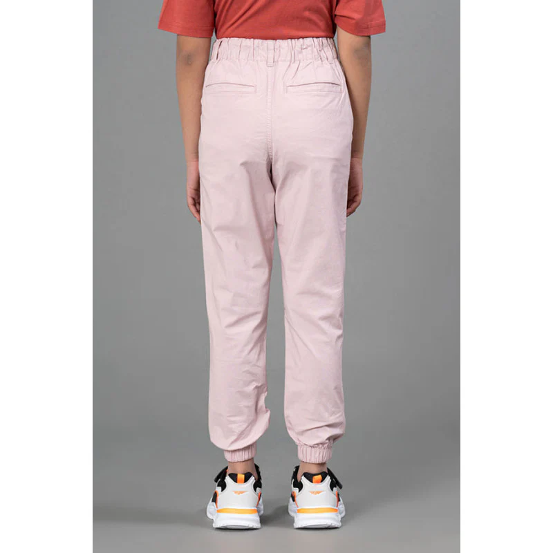 Light Pink Joggers for Girls| Best in Comfort| Cotton| Regular Fit| Front Side Pockets - Image 3
