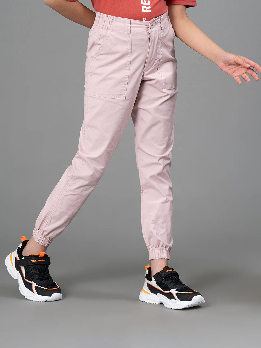 Light Pink Joggers for Girls| Best in Comfort| Cotton| Regular Fit - Image 6