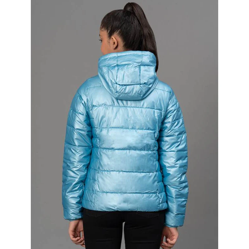 Metallic Blue Jacket for Girls - Image 3