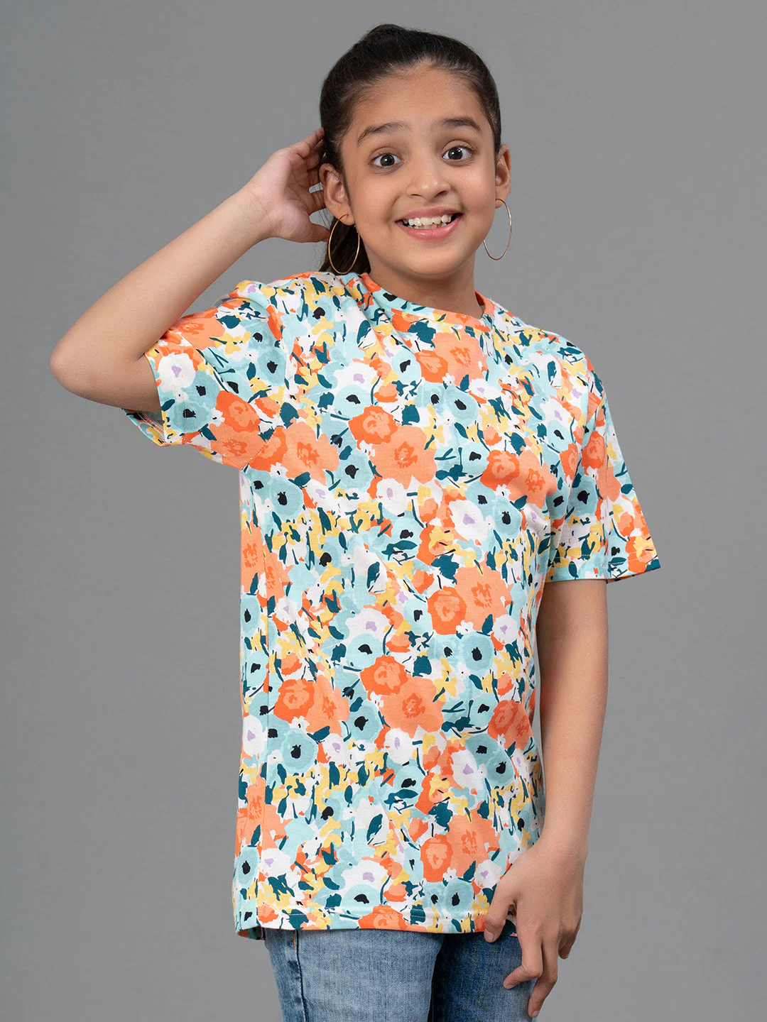 Multi Color T-Shirt for Girls | Best in Comfort Half Sleeves - Image 2