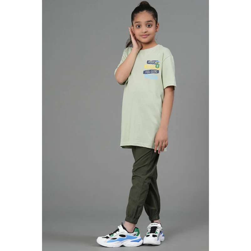 Olive Color joggers for Girls| Best in Comfort| Cotton| Front Side Pockets| Regular Fit - Image 5