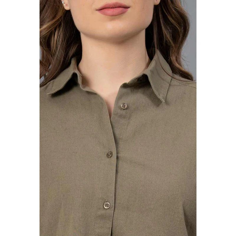 Olive Color Shirt for Womens - Image 4
