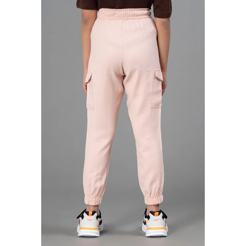 Pastel Pink Joggers for Girls| Best in Comfort|Front Side Pockets| Viscose| Regular Fit - Image 3