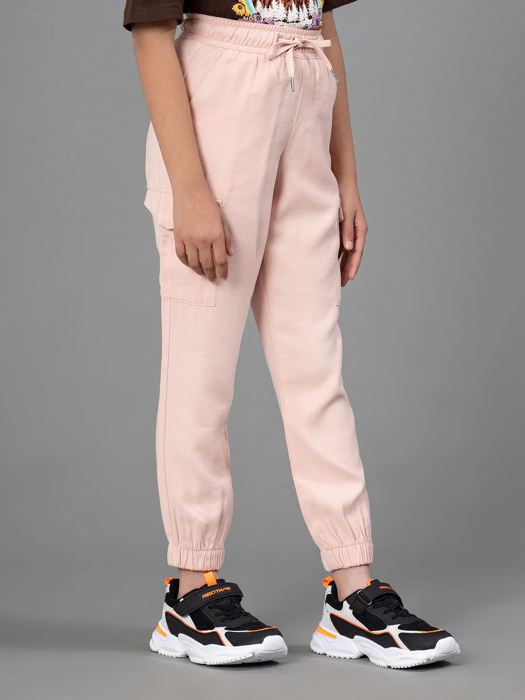 Pastel Pink Joggers for Girls| Best in Comfort|Front Side Pockets - Image 5