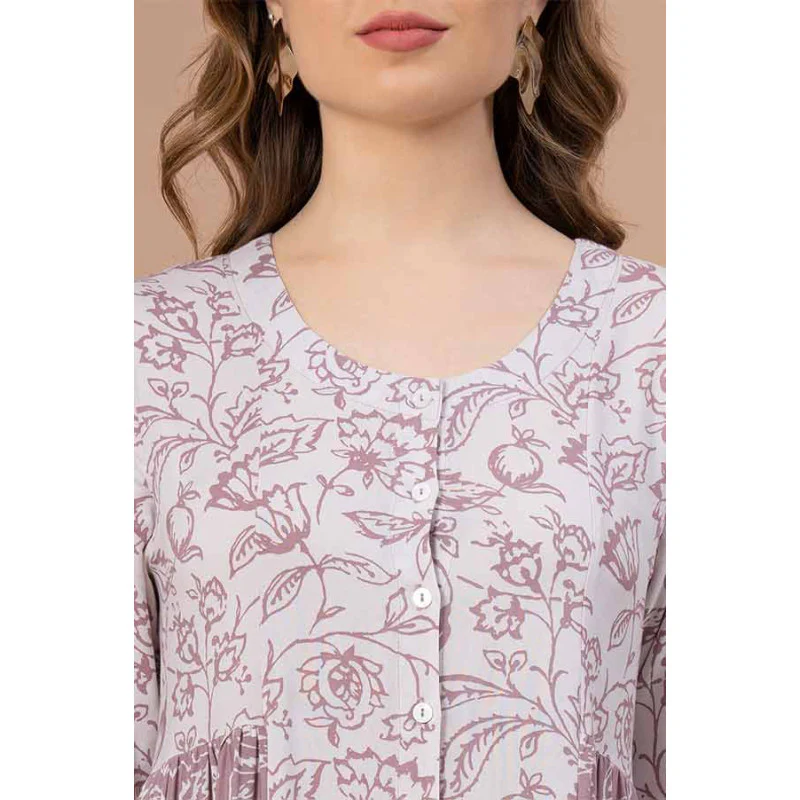 Printed Rayon Kurta for Women - Image 4