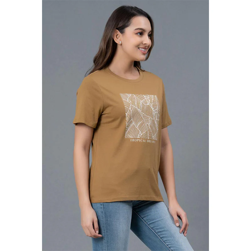 Round Neck Cotton T-Shirt for Women - Image 2