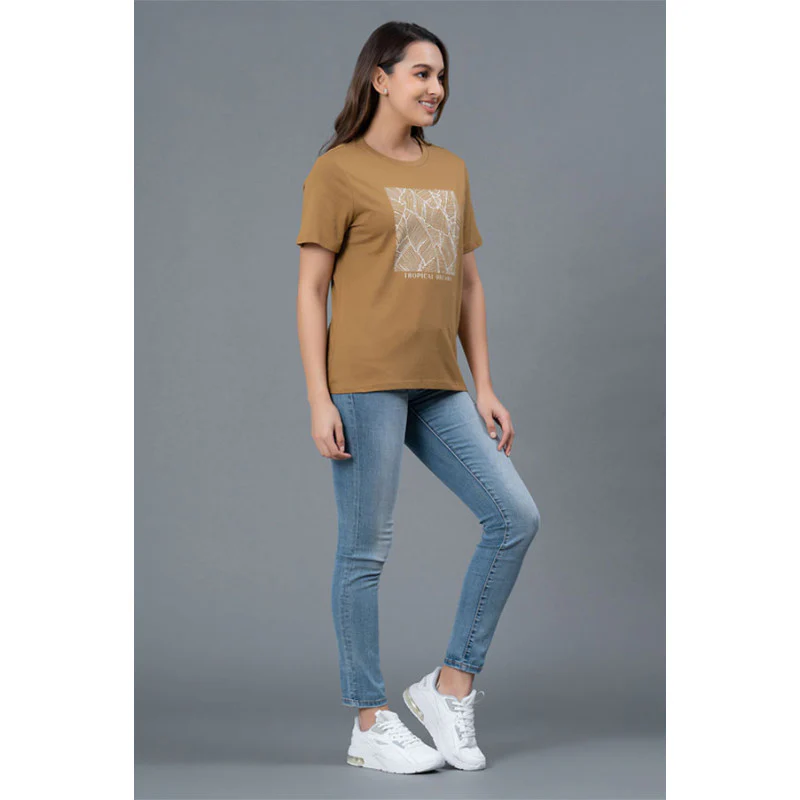 Round Neck Cotton T-Shirt for Women - Image 5