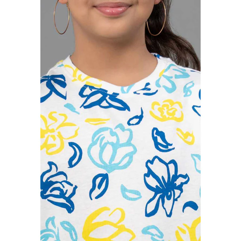 T-Shirt for Girls in Off White Color - Image 4
