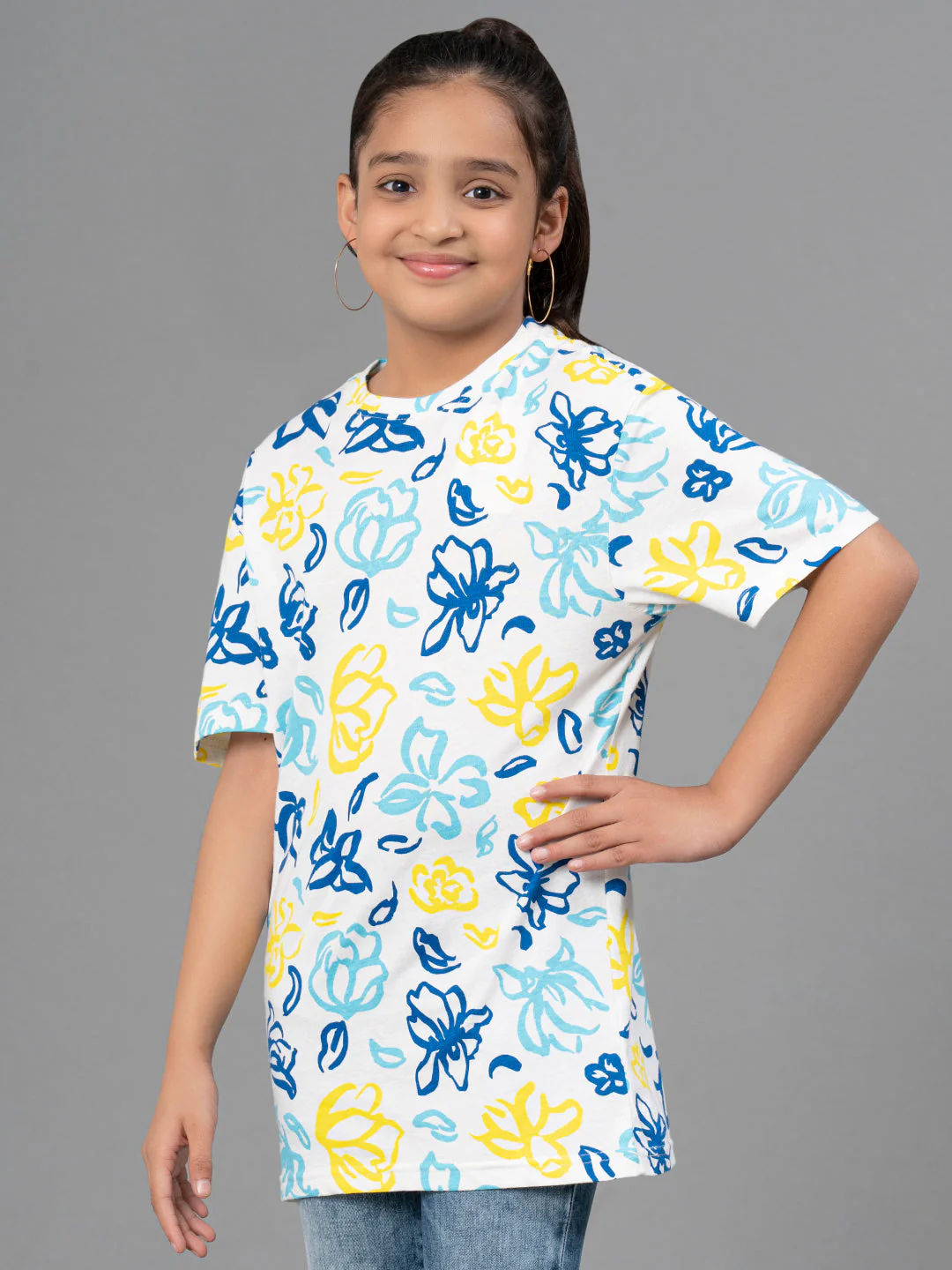 T-Shirt for Girls in Off White Color | Best in Comfort| Cotton - Image 2