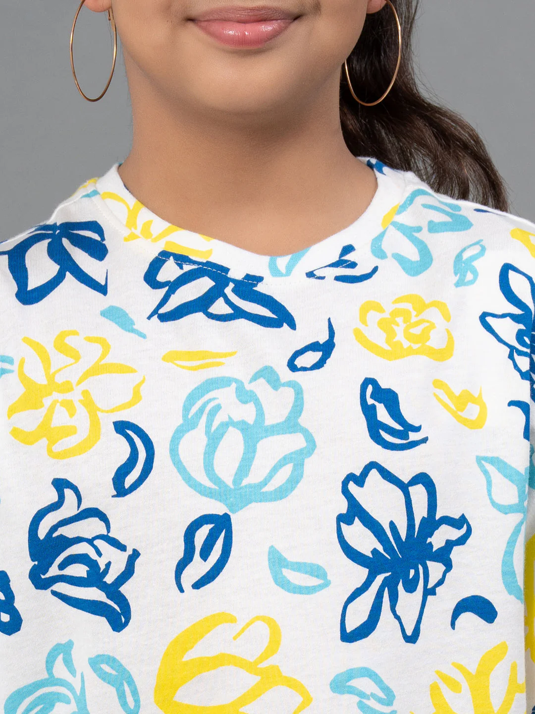 T-Shirt for Girls in Off White Color | Best in Comfort| Cotton - Image 4
