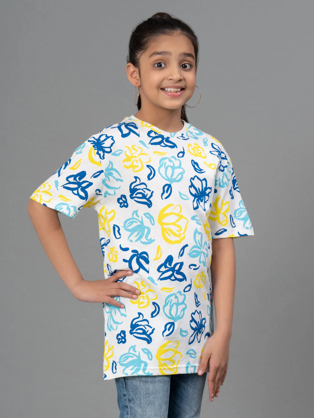 T-Shirt for Girls in Off White Color | Best in Comfort| Cotton - Image 6