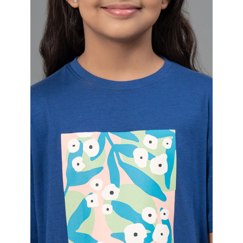 T-Shirt for Girl's in Royal Blue Color |Best in Comfort|Casual Fit| Cotton| Half Sleeves| - Image 4