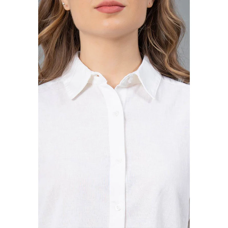 White Casual Shirt for Women's - Image 4