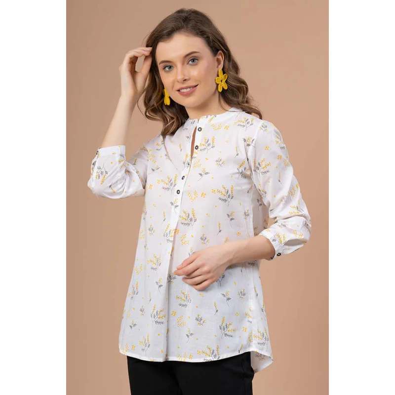 White Color Blouse Top for Women - Image 2