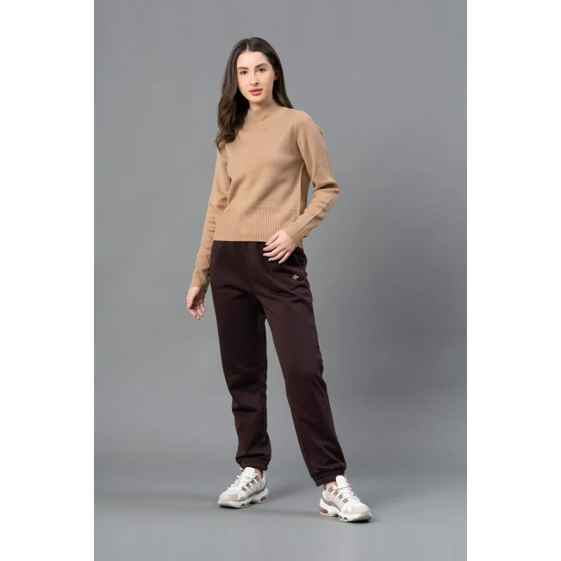 Women Beige Solid Sweater - Image 5