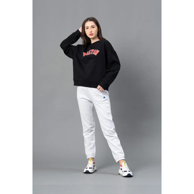 Women Black Graphic Print Sweatshirt - Image 5