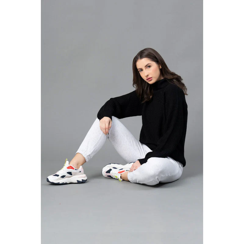 Women Black Solid Sweater - Image 5