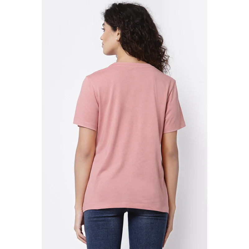 Women Coral Haze Round Neck T-Shirt - Image 4