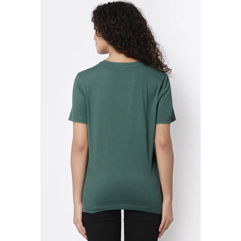 Women Green Half Sleeve T-Shirt - Image 4
