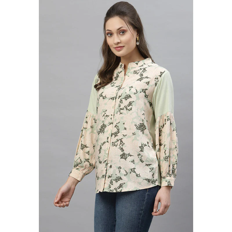 Women Mint Blouse Top - Image 2