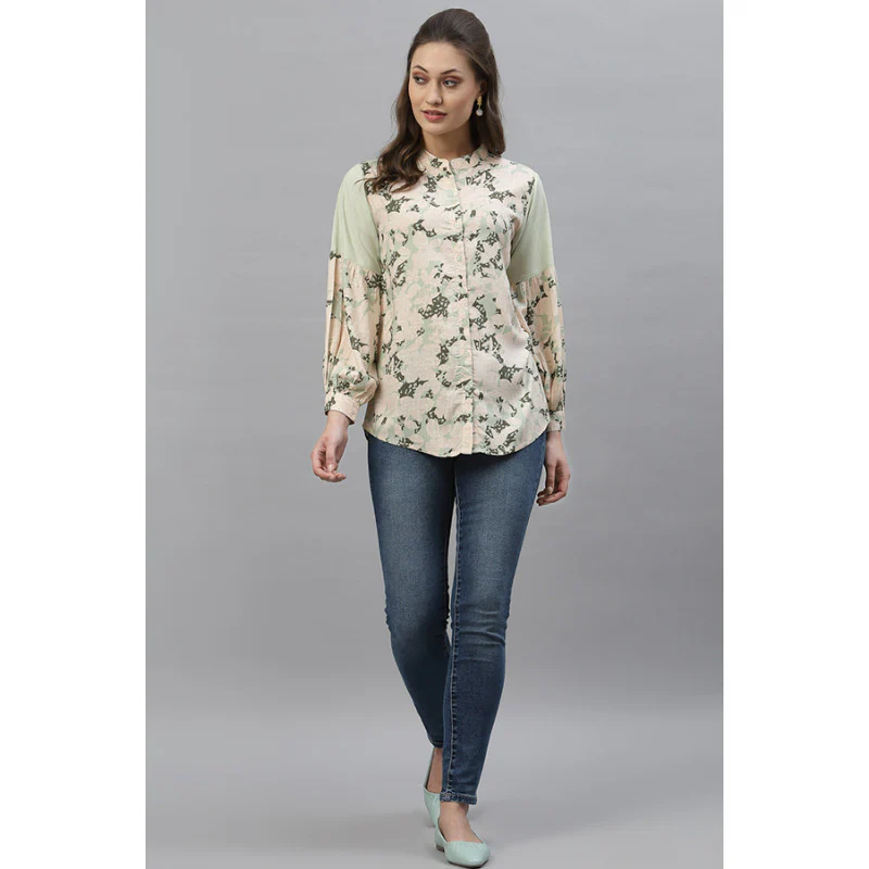 Women Mint Blouse Top - Image 4