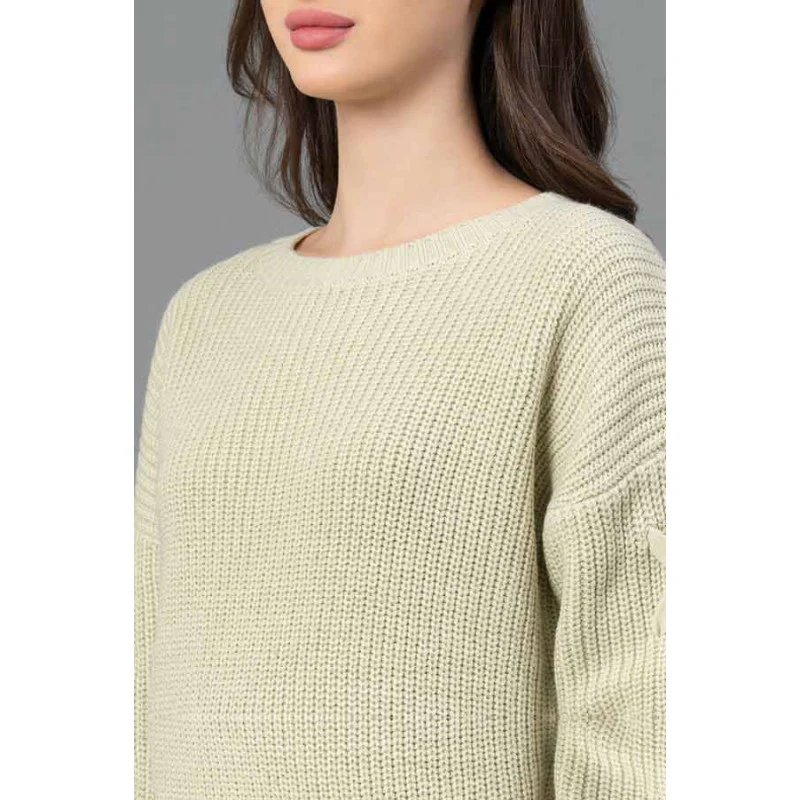 Women Mint Solid Sweater - Image 4