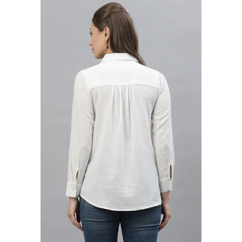 Women Off White Blouse Top - Image 3