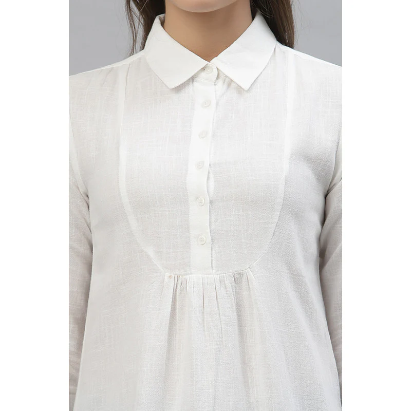 Women Off White Blouse Top - Image 4