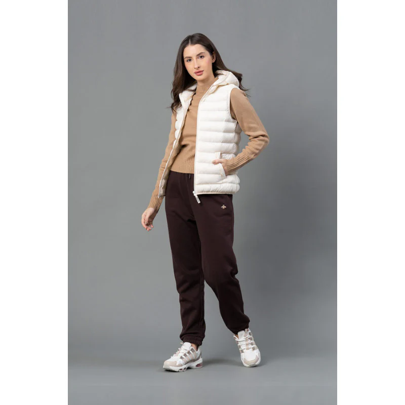 Women Off White Solid Jacket - Image 5