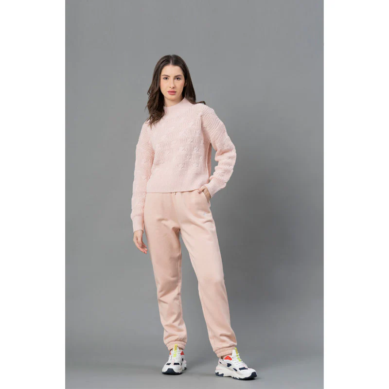 Women Peach Texture Design Sweater - Image 5