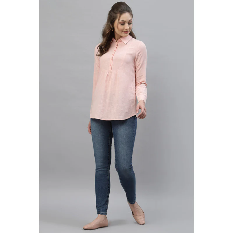 Women Pink Blouse Top - Image 5