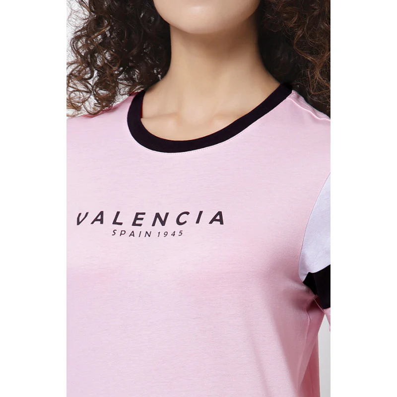 Women Pink Round Neck T-Shirt - Image 2