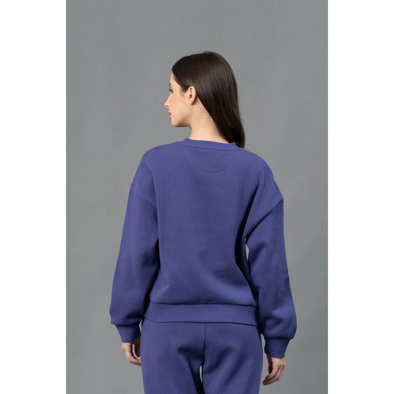 Women Purple Graphic Print Sweatshirt - Image 3