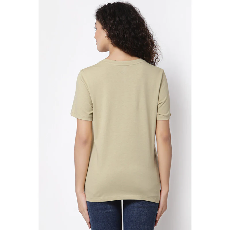 Women Slate Green Half Sleeve T-Shirt - Image 4