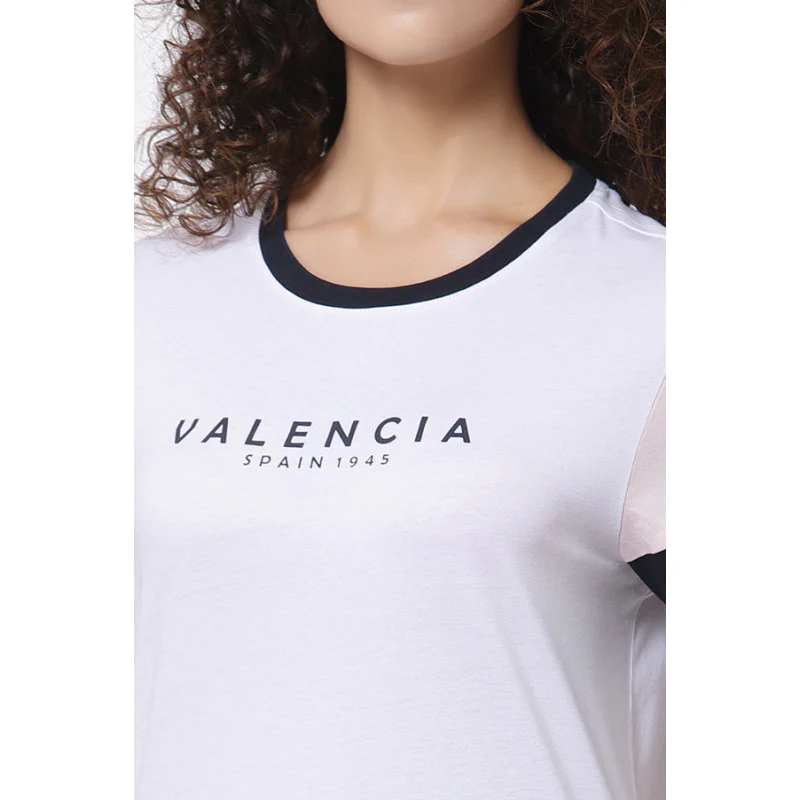 Women White Round Neck T-Shirt - Image 2