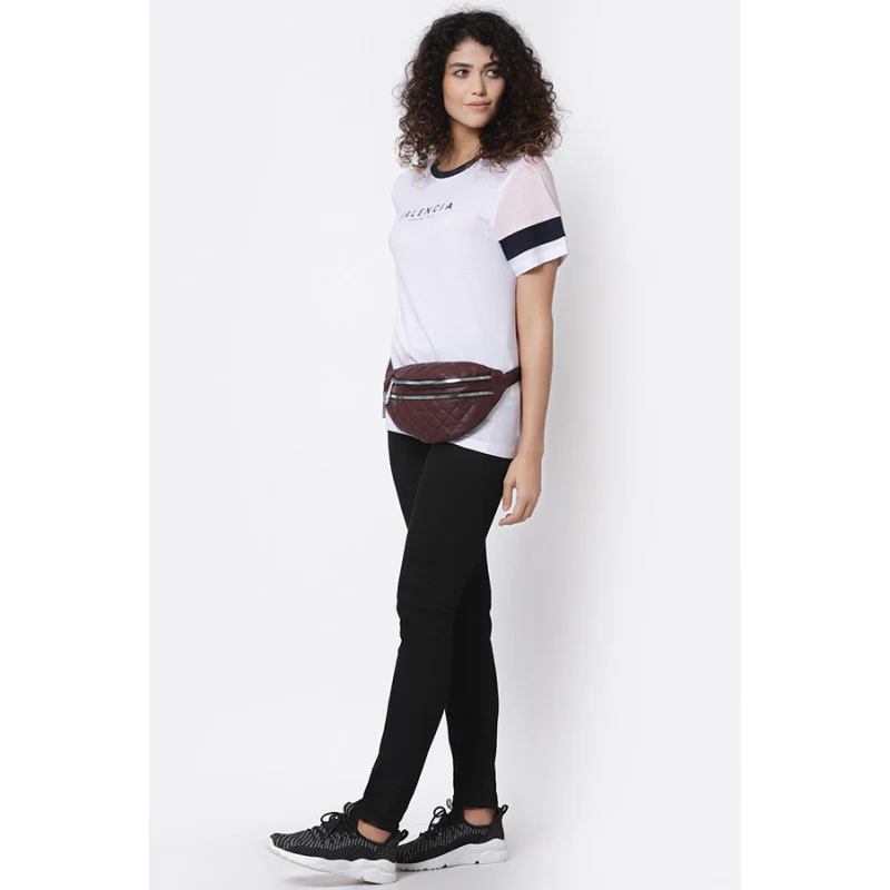 Women White Round Neck T-Shirt - Image 5